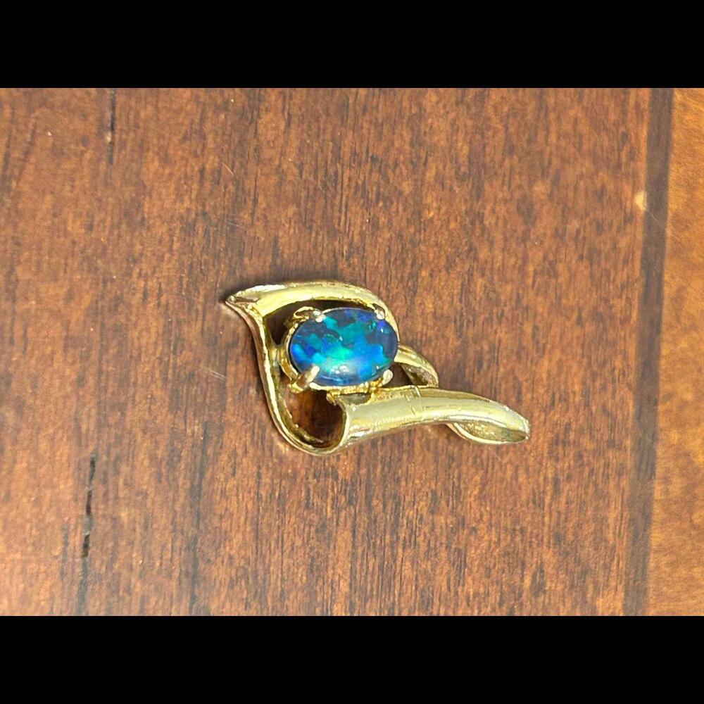 925 sterling silver pendant charm g9 1.15g gold tone